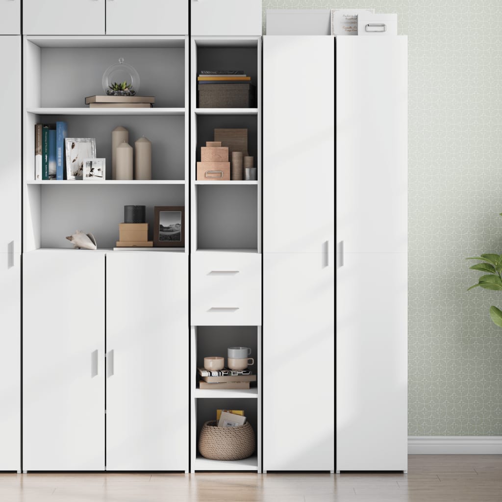 White high sideboard 30x42.5x185 cm engineered wood