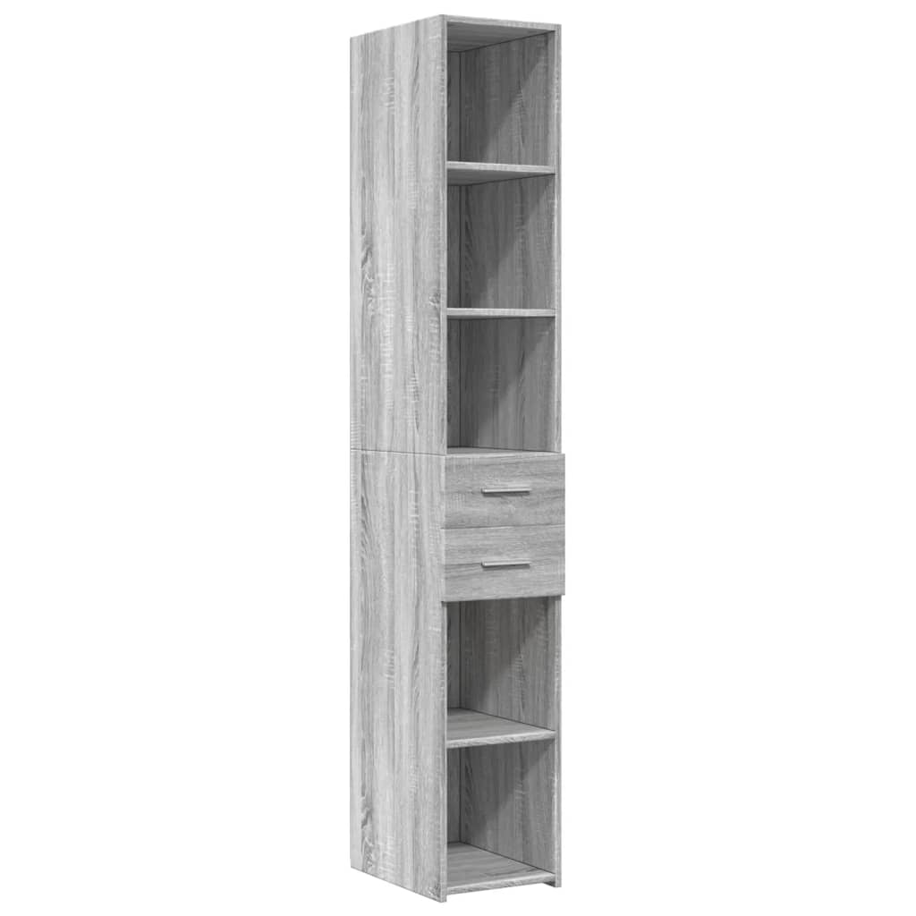 Buffet haut sonoma gris 30x42,5x185 cm bois d'ingénierie