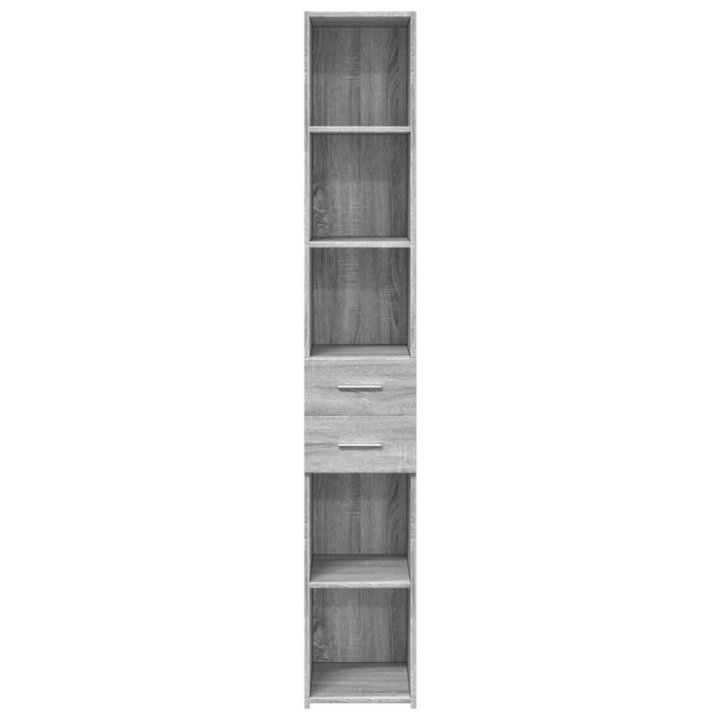 Buffet haut sonoma gris 30x42,5x185 cm bois d'ingénierie