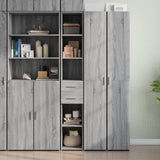 High sideboard sonoma gray 30x42.5x185 cm engineered wood