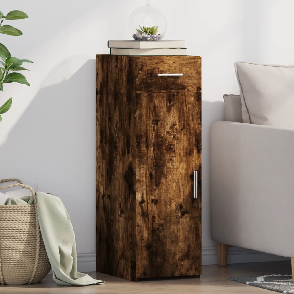 Smoked oak sideboard 30x42.5x93 cm engineered wood