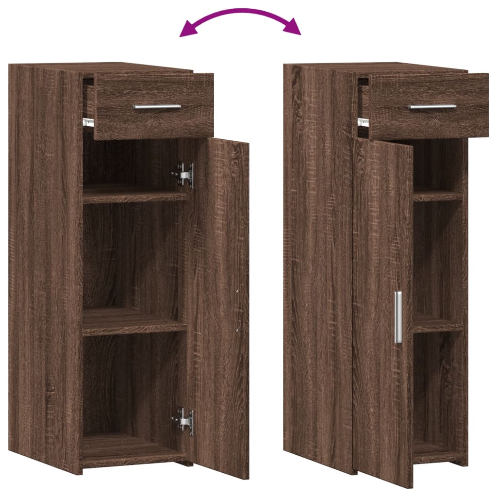 Buffet chêne marron 30x42,5x93 cm bois d'ingénierie