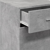 Concrete gray sideboard 40x42.5x93 cm engineered wood