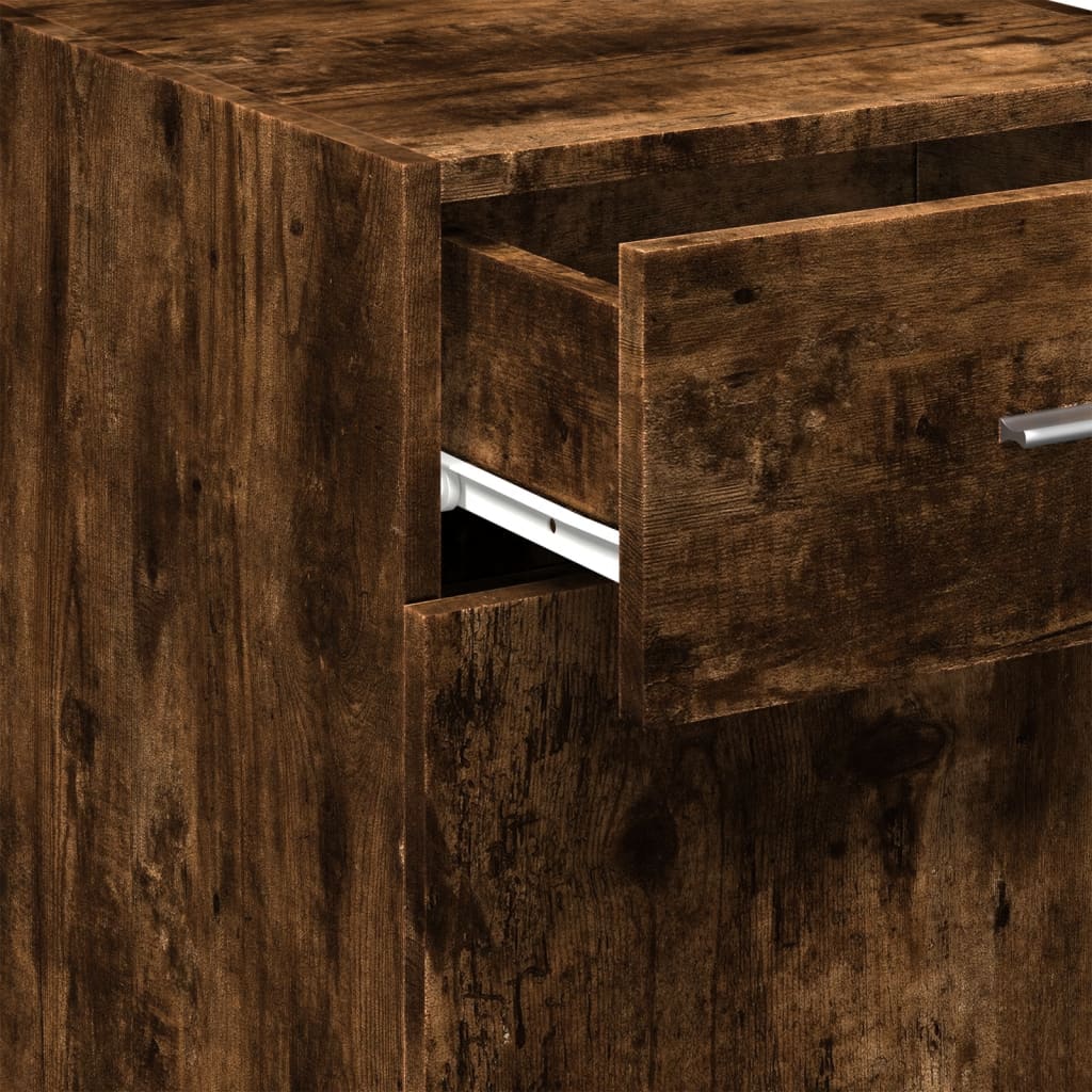 Sideboard aus geräucherter Eiche, 40 x 42,5 x 93 cm, Holzwerkstoff