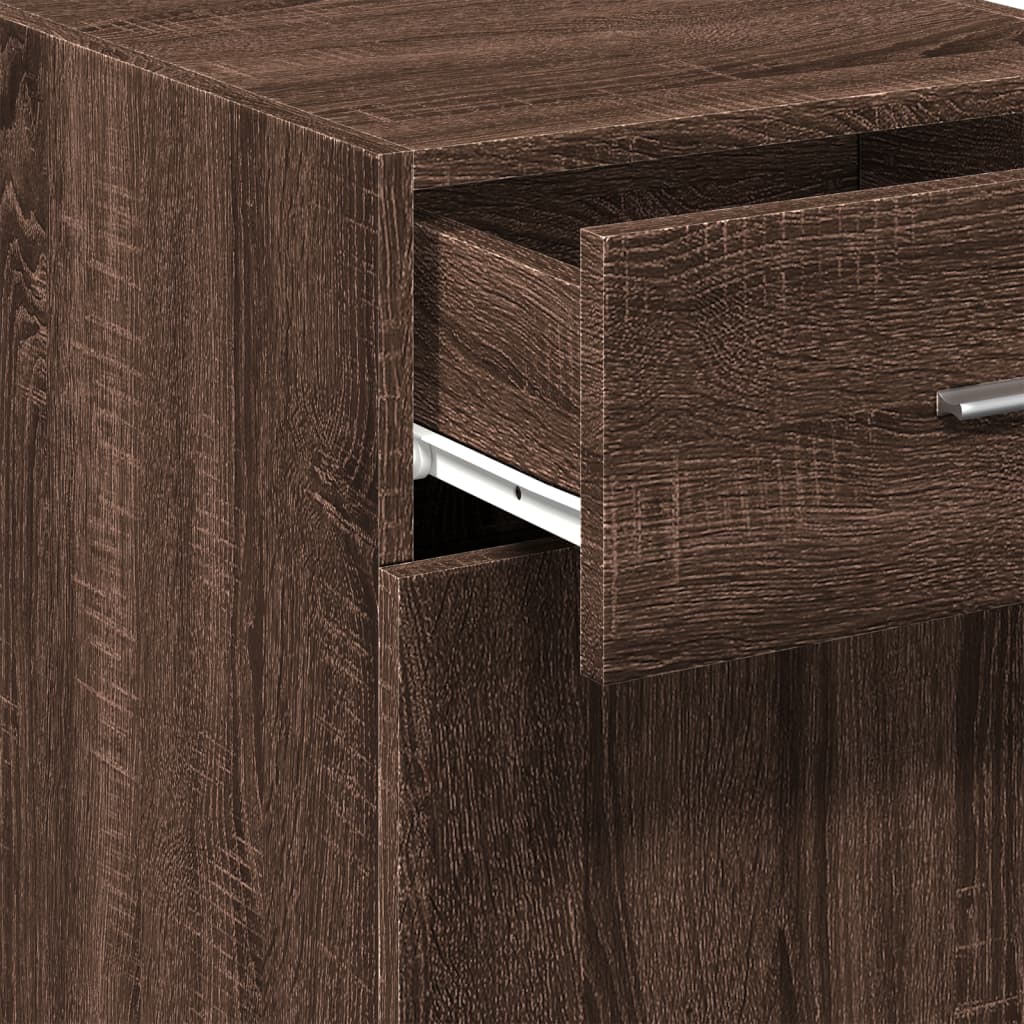 Brown oak sideboard 40x42.5x93 cm engineered wood