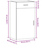 Buffet blanc 50x42,5x93 cm bois d'ingénierie