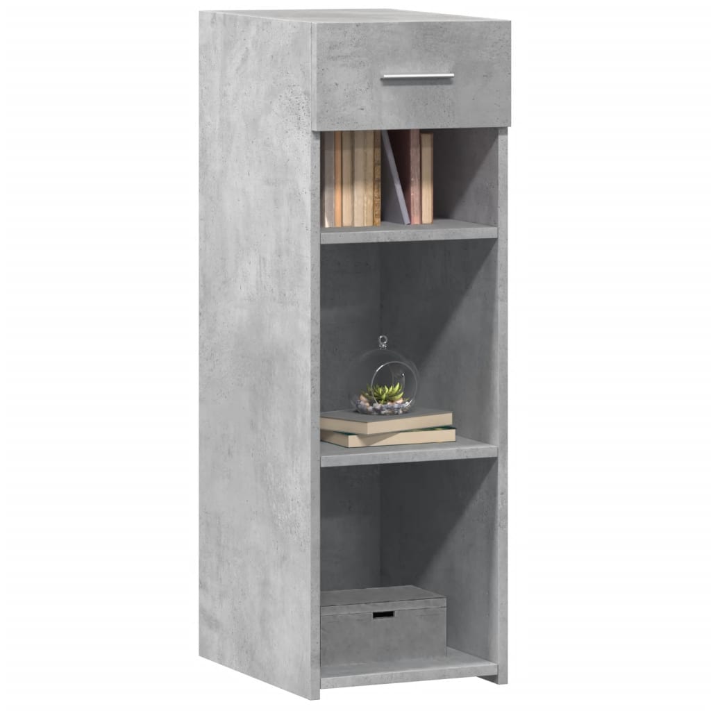 Buffet gris béton 30x42,5x93 cm bois d'ingénierie