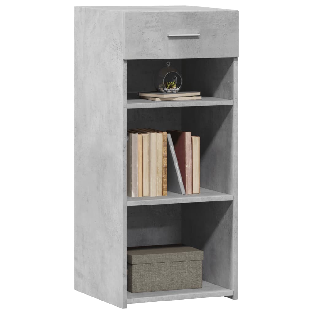 Concrete gray sideboard 40x42.5x93 cm engineered wood