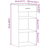 Buffet blanc 45x42,5x93 cm bois d'ingénierie