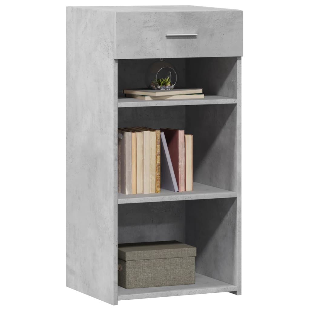 Concrete gray sideboard 45x42.5x93 cm engineered wood