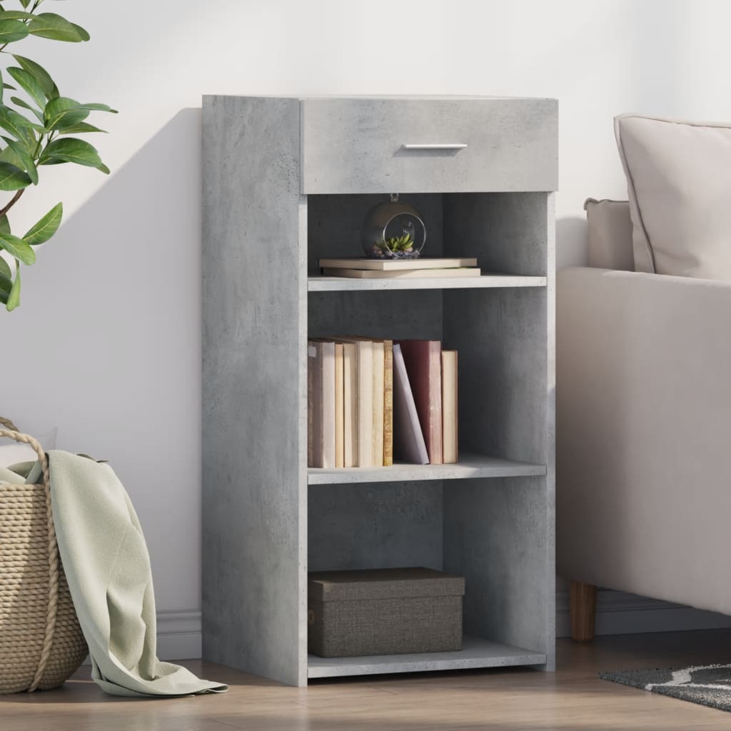 Concrete gray sideboard 45x42.5x93 cm engineered wood