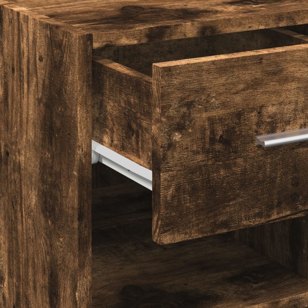 Buffet chêne fumé 45x42,5x93 cm bois d'ingénierie