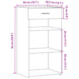 Buffet blanc 50x42,5x93 cm bois d'ingénierie