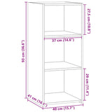 Buffet blanc 40x41x93 cm bois d'ingénierie