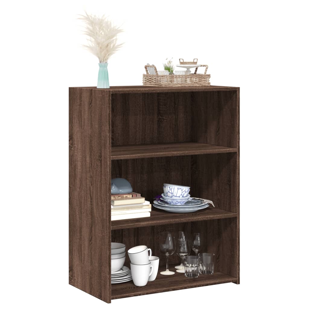 Buffet chêne marron 70x41x93 cm bois d'ingénierie