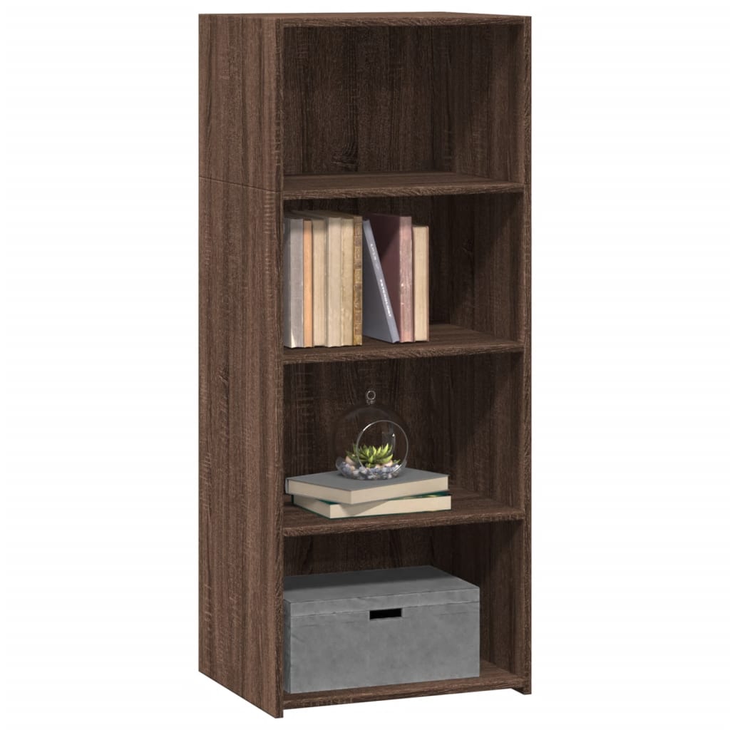 Buffet haut chêne marron 50x41x124 cm bois d'ingénierie