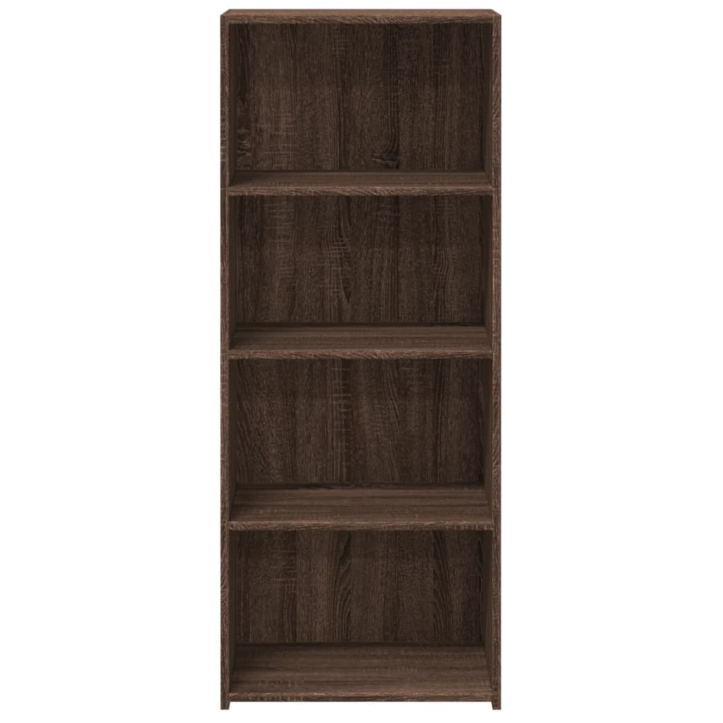 Buffet haut chêne marron 50x41x124 cm bois d'ingénierie