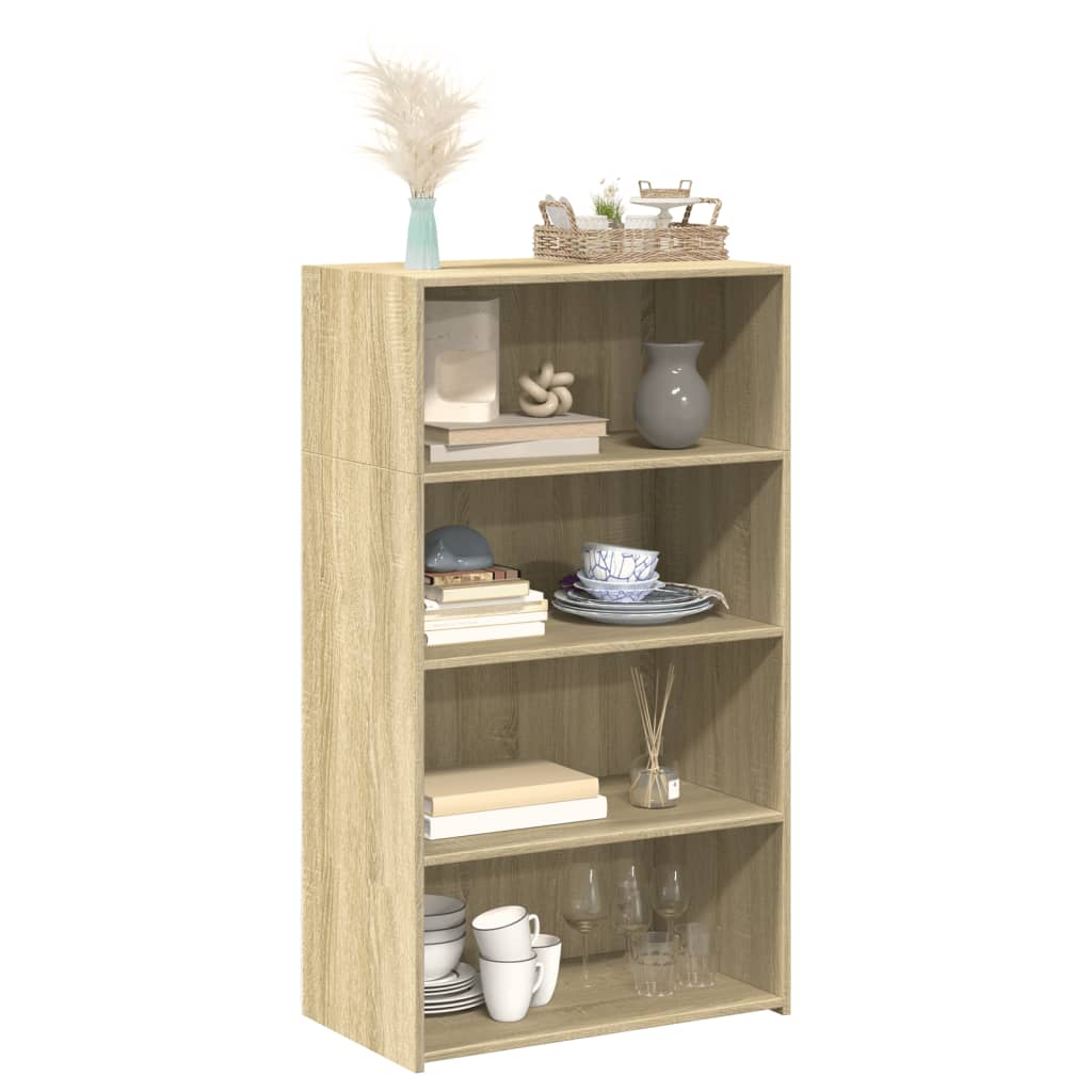 Buffet haut chêne sonoma 70x41x124 cm bois d'ingénierie