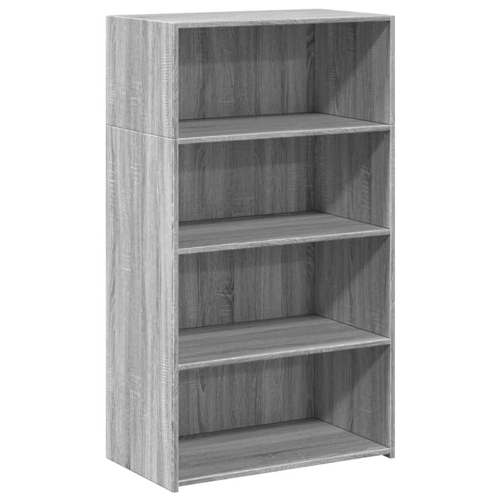 Buffet haut sonoma gris 70x41x124 cm bois d'ingénierie