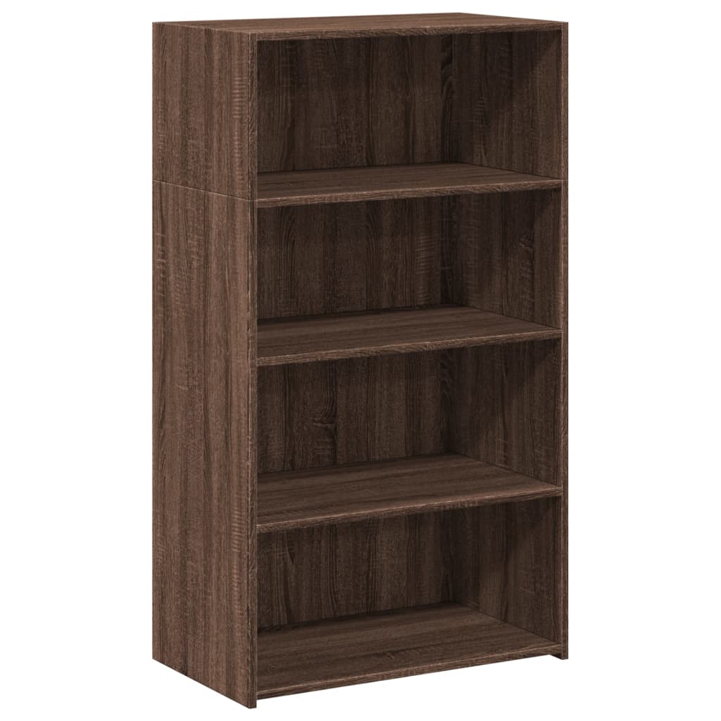 Buffet haut chêne marron 70x41x124 cm bois d'ingénierie