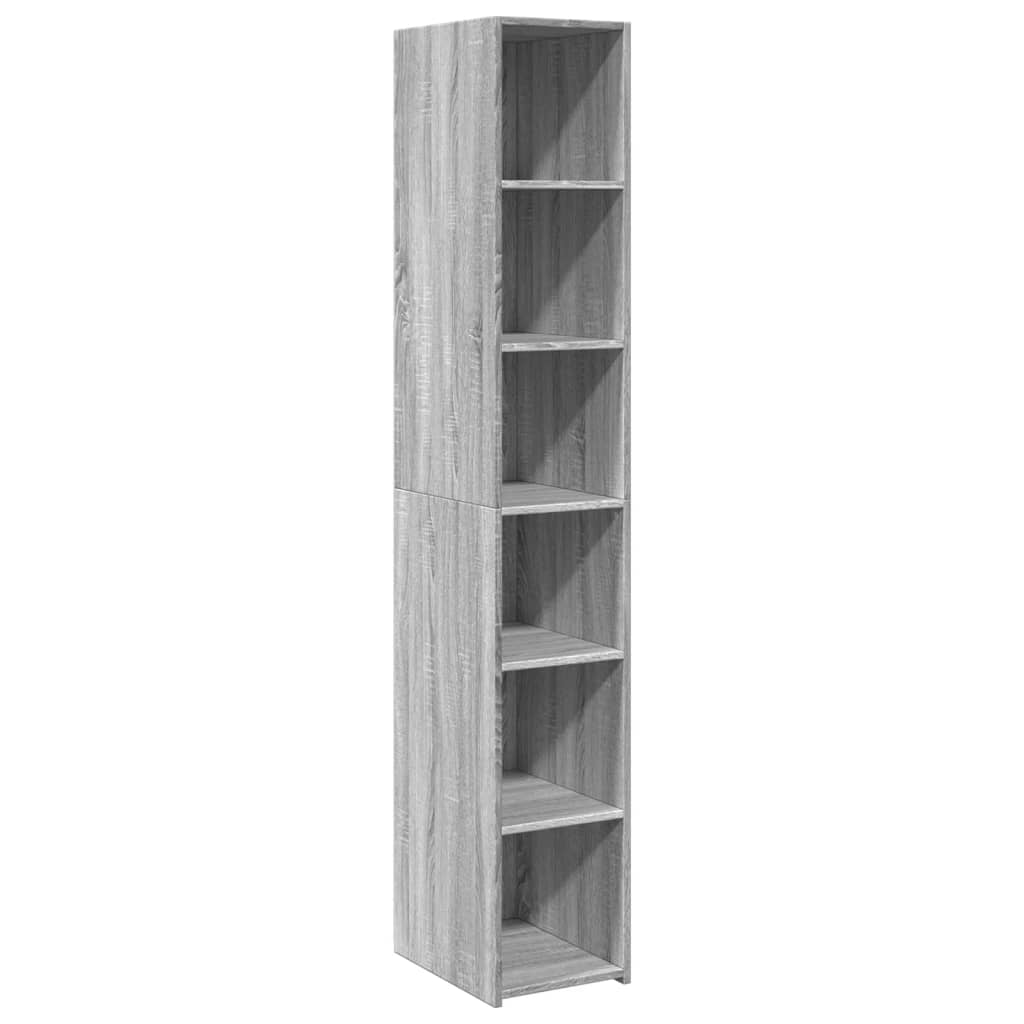 Buffet haut sonoma gris 30x41x185 cm bois d'ingénierie