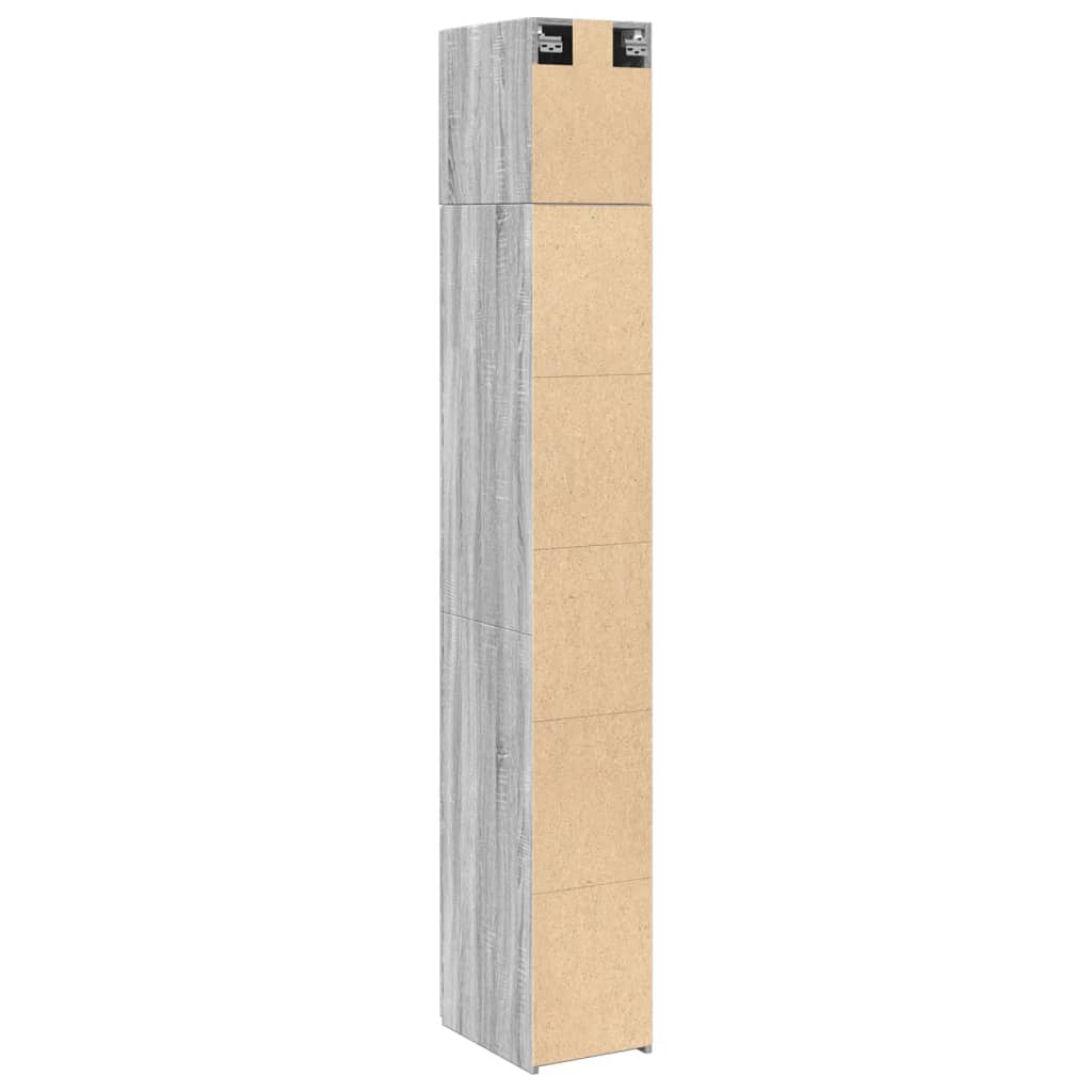 Armoire de rangement mince sonoma gris 30x42,5x225 cm