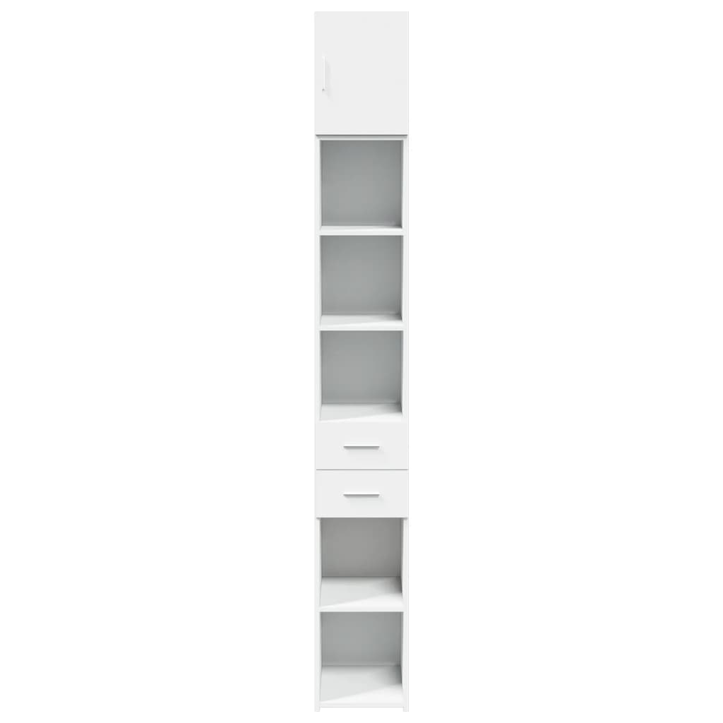 Armoire de rangement mince blanc 30x42,5x225 cm