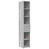 Armoire de rangement mince sonoma gris 30x42,5x225 cm