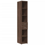 Armoire de rangement mince chêne marron 30x42,5x225 cm