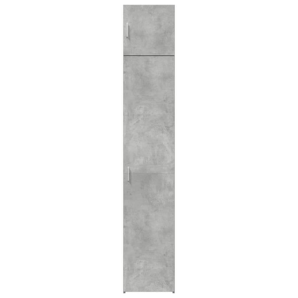 Armoire de rangement mince gris béton 40x42,5x225 cm