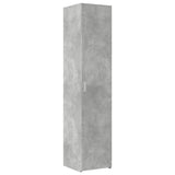 Armoire de rangement mince gris béton 40x42,5x225 cm