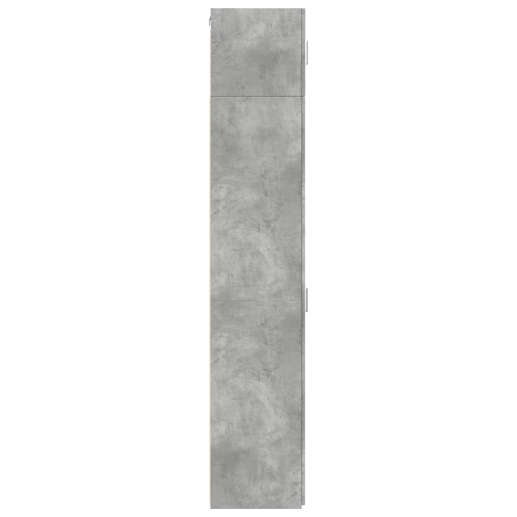 Armoire de rangement mince gris béton 40x42,5x225 cm