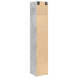 Armoire de rangement mince gris béton 40x42,5x225 cm