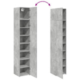 Armoire de rangement mince gris béton 40x42,5x225 cm