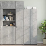 Armoire de rangement mince gris béton 40x42,5x225 cm