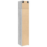 Armoire de rangement mince sonoma gris 40x42,5x225 cm