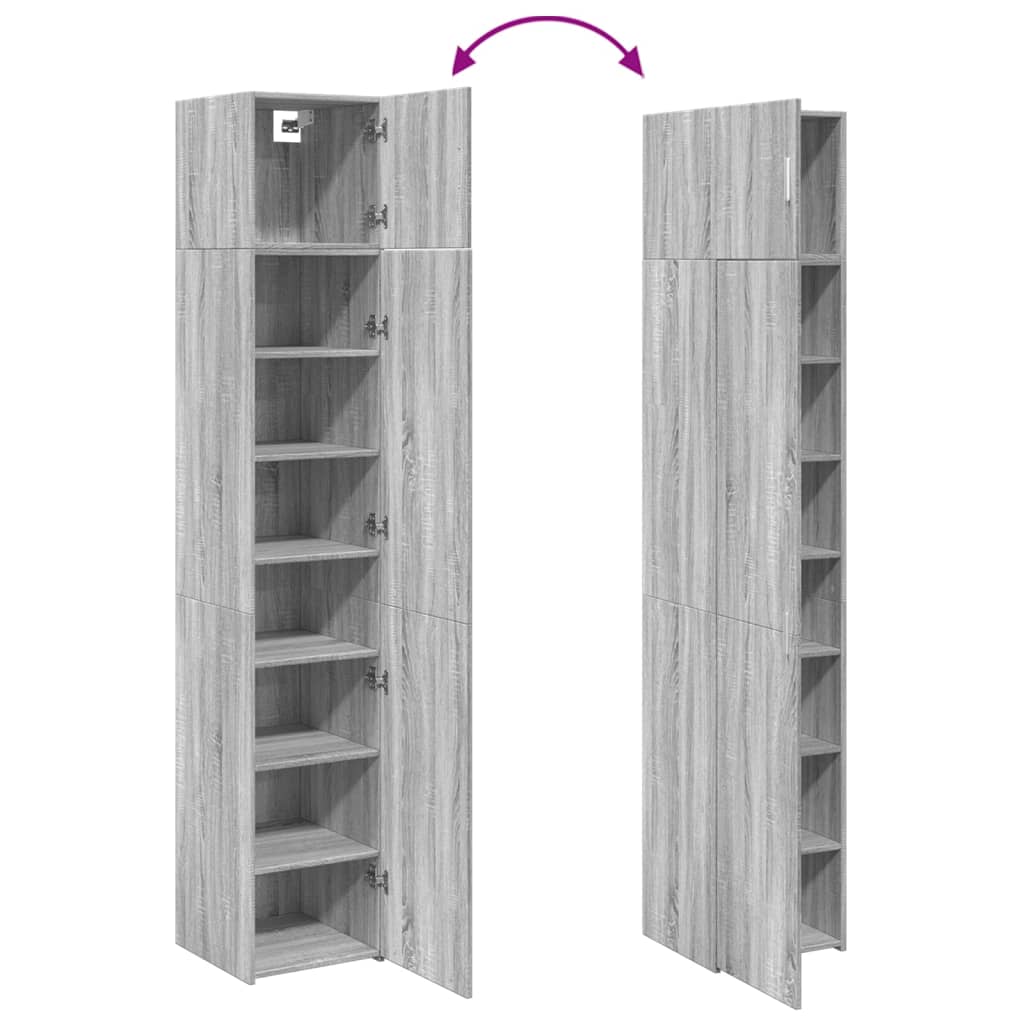 Armoire de rangement mince sonoma gris 40x42,5x225 cm