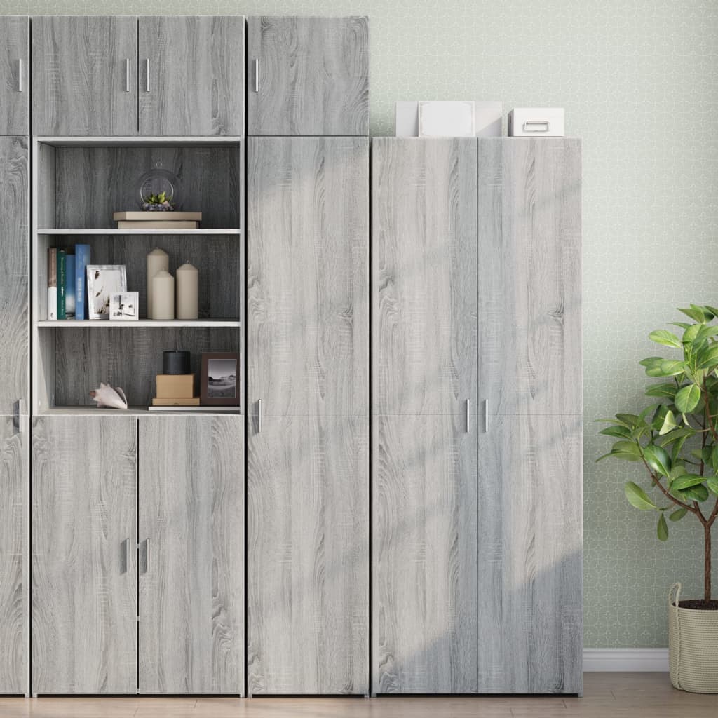 Armoire de rangement mince sonoma gris 40x42,5x225 cm