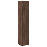 Armoire de rangement mince chêne marron 40x42,5x225 cm