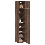 Armoire de rangement mince chêne marron 40x42,5x225 cm