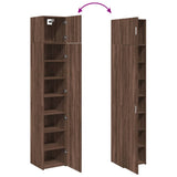 Armoire de rangement mince chêne marron 40x42,5x225 cm