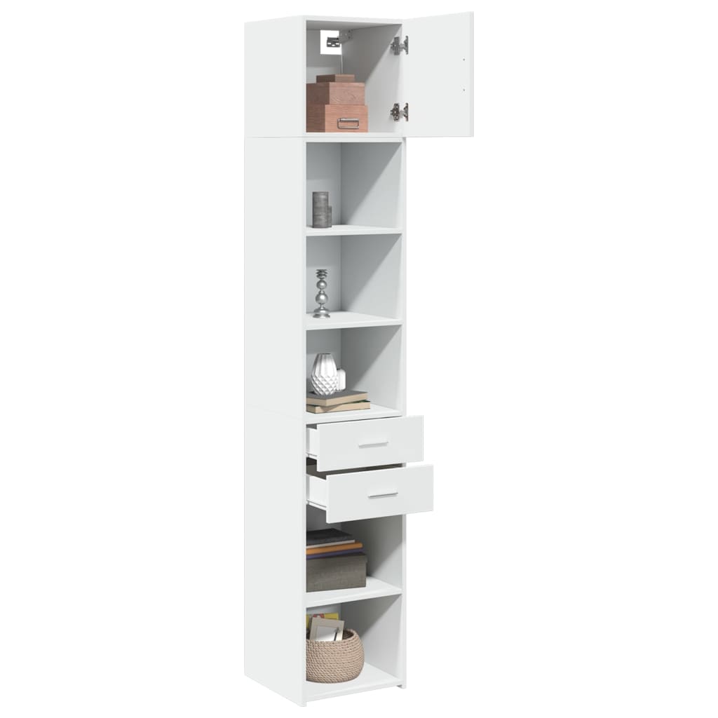 Armoire de rangement mince blanc 40x42,5x225 cm