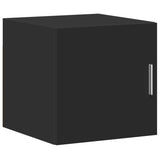 Black slim storage cabinet 40x42.5x225cm engineered wood