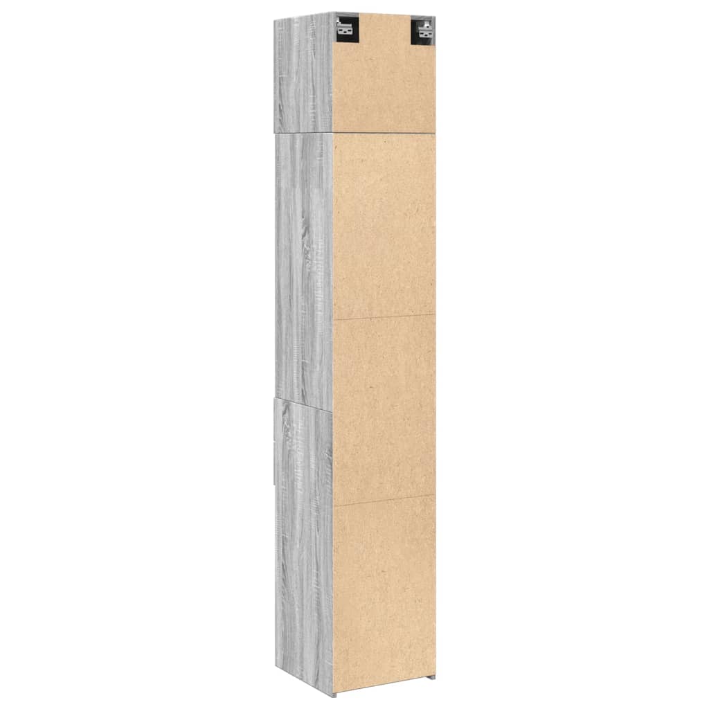 Armoire de rangement mince sonoma gris 40x42,5x225 cm