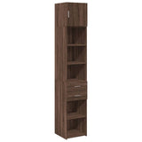 Armoire de rangement mince chêne marron 40x42,5x225 cm