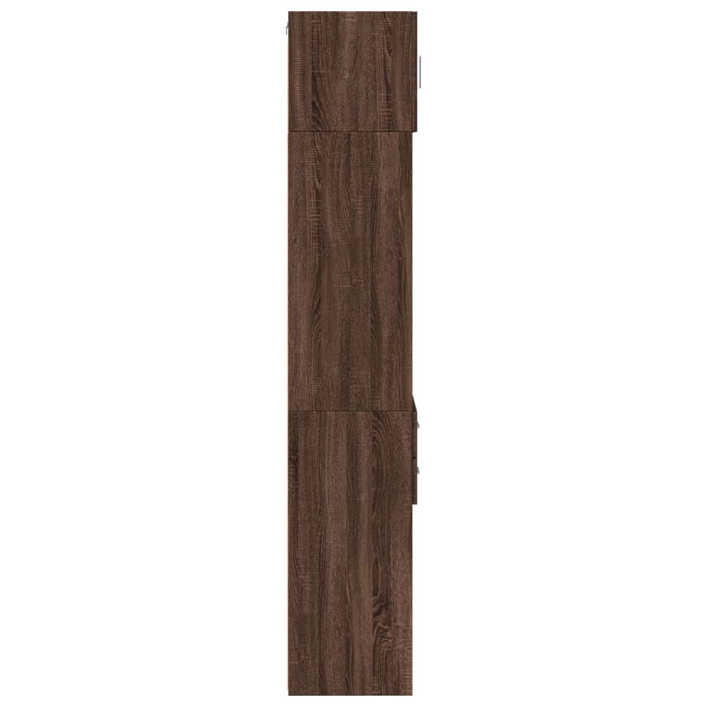 Armoire de rangement mince chêne marron 40x42,5x225 cm