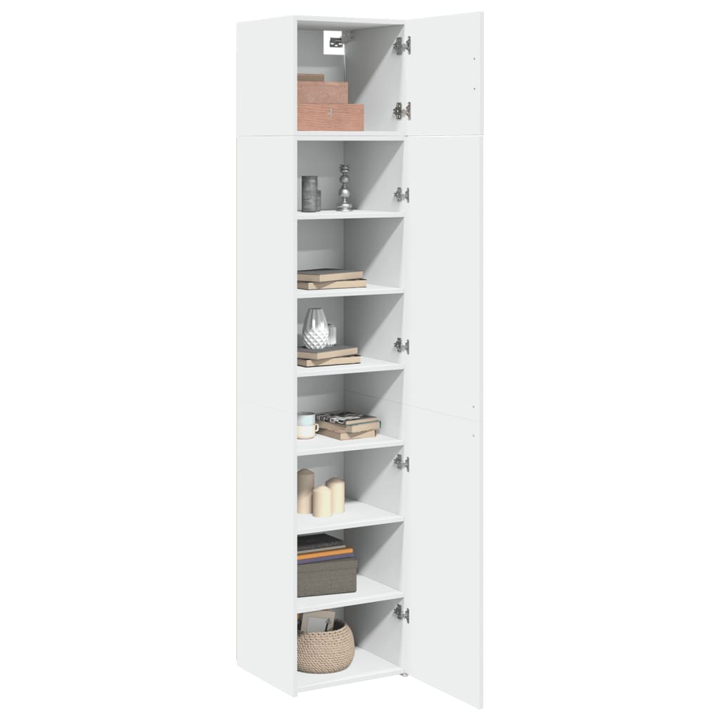 Armoire de rangement mince blanc 45x42,5x225 cm