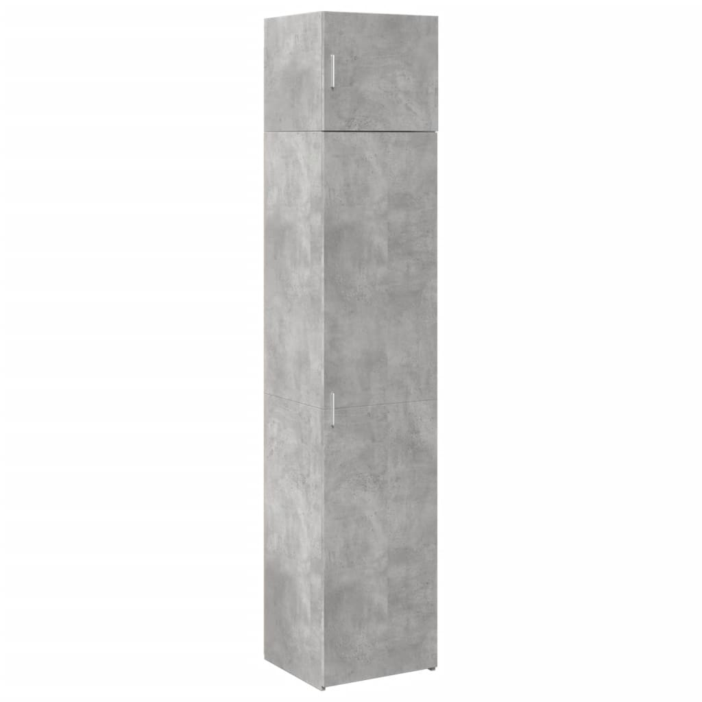 Armoire de rangement mince gris béton 45x42,5x225 cm