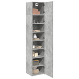 Armoire de rangement mince gris béton 45x42,5x225 cm