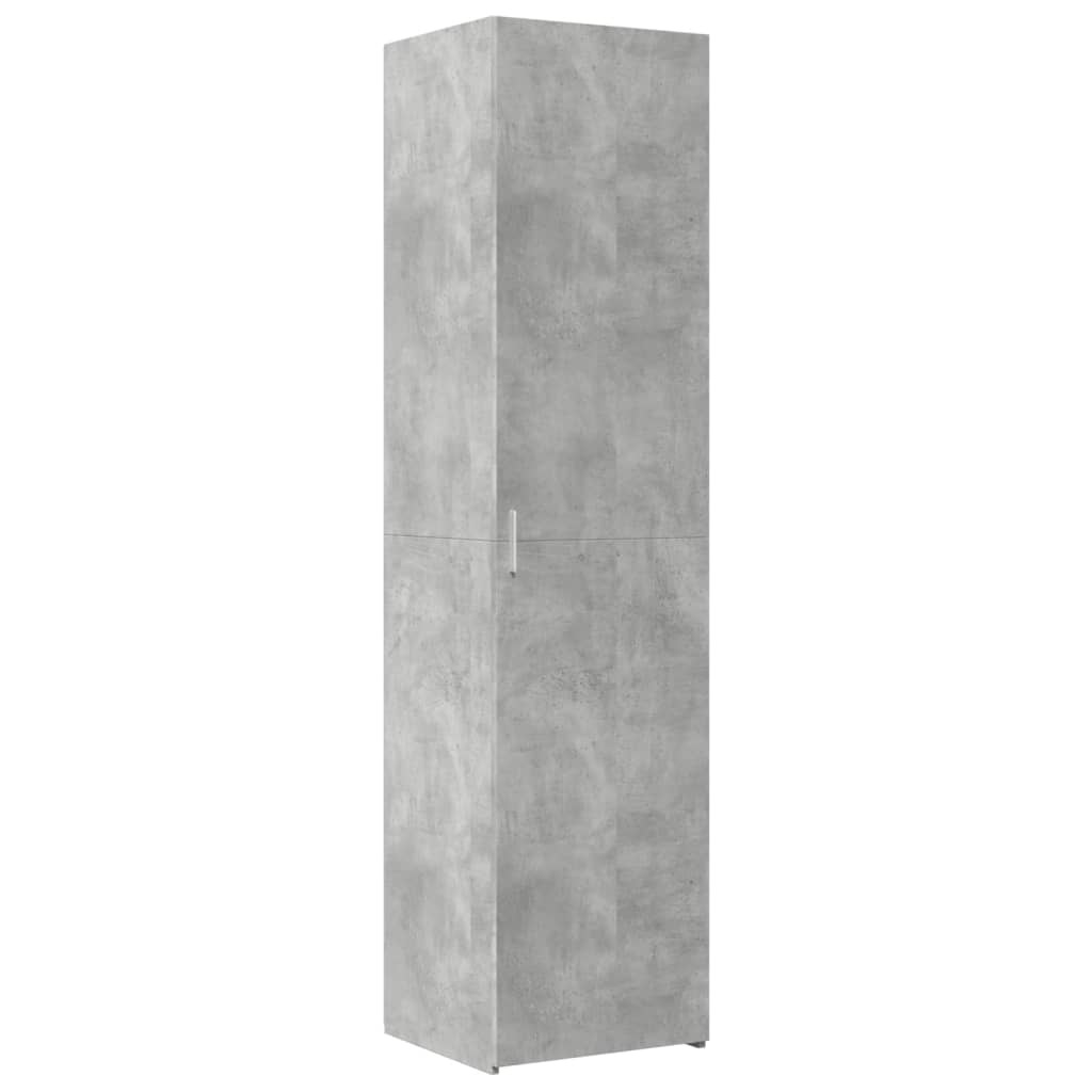 Armoire de rangement mince gris béton 45x42,5x225 cm